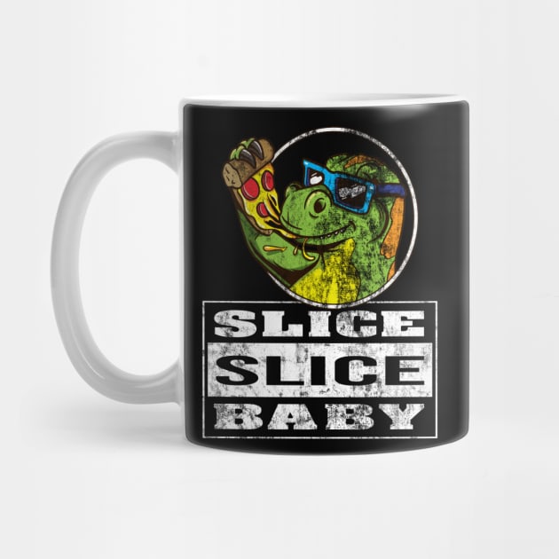 Slice Slice Baby Pizza Dino with Sunglasses and Pizza Piece by Cedinho